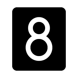 number eight fill icon