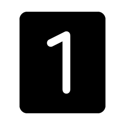 number one fill icon