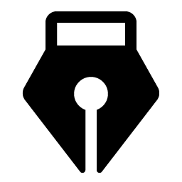 pen nib straight fill icon