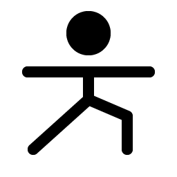 person simple tai chi fill icon