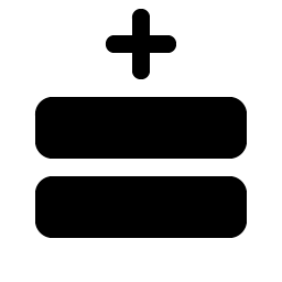 rows plus top fill icon