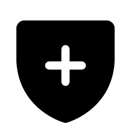 shield plus fill icon