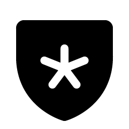 shield star fill icon