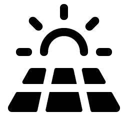 solar panel fill icon