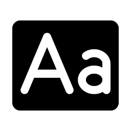 text aa fill icon