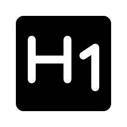 text h one fill icon