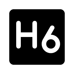 text h six fill icon