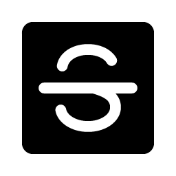 text strikethrough fill icon