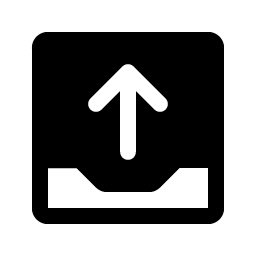 tray arrow up fill icon