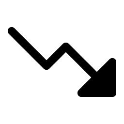 trend down fill icon