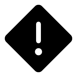 warning diamond fill icon