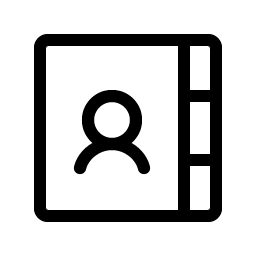 address book tabs light icon
