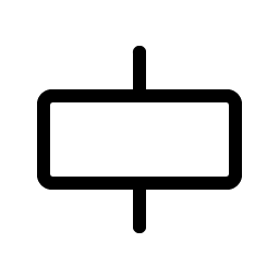 align center horizontal simple light icon