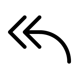 arrow bend double up left light icon