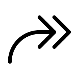 arrow bend double up right light icon