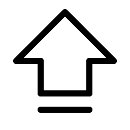 arrow fat line up light icon