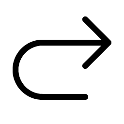 arrow u up right light icon