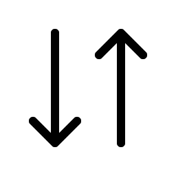 arrows down up light icon