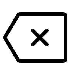 backspace light icon