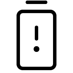battery warning vertical light icon