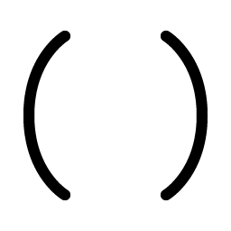 brackets round light icon