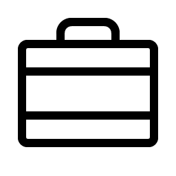 briefcase metal light icon