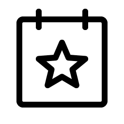 calendar star light icon