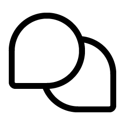 chats teardrop light icon