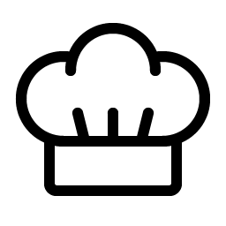 chef hat light icon