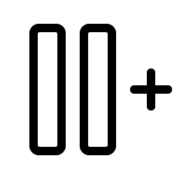 columns plus right light icon