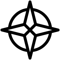 compass rose light icon