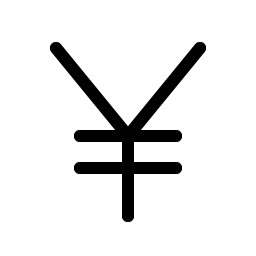 currency jpy light icon
