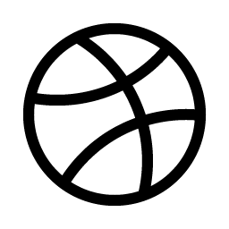 dribbble logo light icon