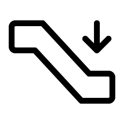 escalator down light icon
