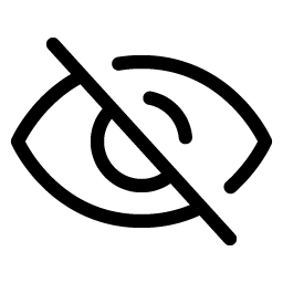 eye slash light icon