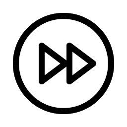 fast forward circle light icon