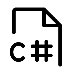 file c sharp light icon