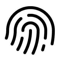 fingerprint light icon