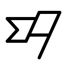 flag banner fold light icon