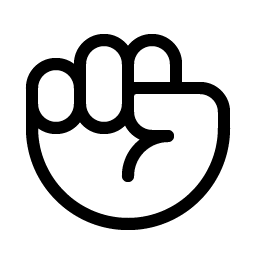 hand fist light icon