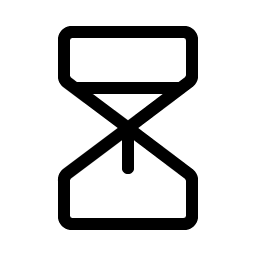 hourglass medium light icon