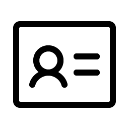 identification card light icon