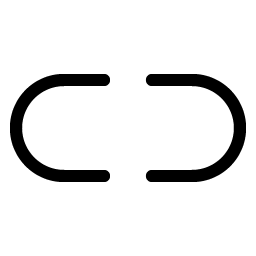 link simple horizontal break light icon