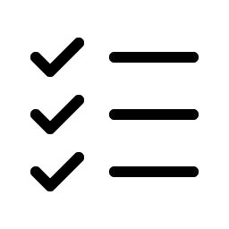 list checks light icon