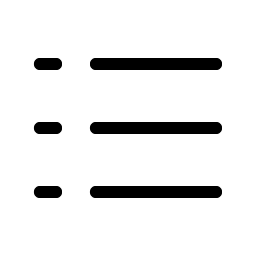 list dashes light icon