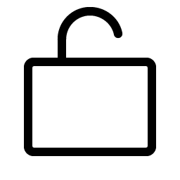 lock simple open light icon