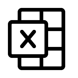 microsoft excel logo light icon