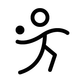 person simple throw light icon