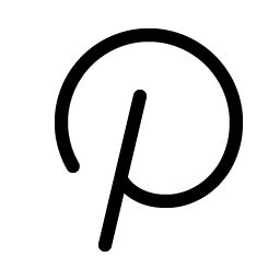 pinterest logo light icon