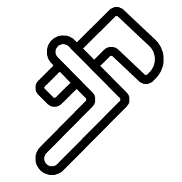 pipe wrench light icon